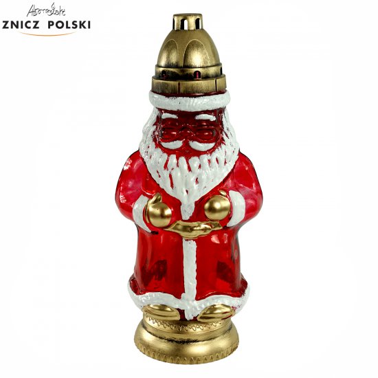 MS - glass grave light in the form of Santa Claus