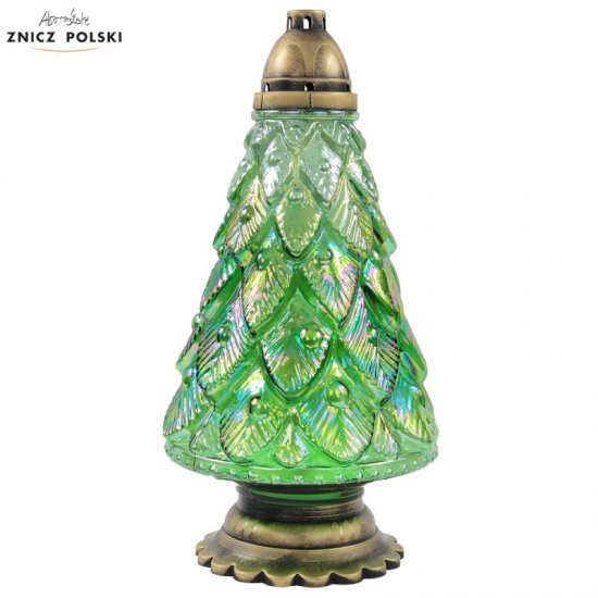 CHT4 - large Christmas tree grave light, candle with exchangeable refill